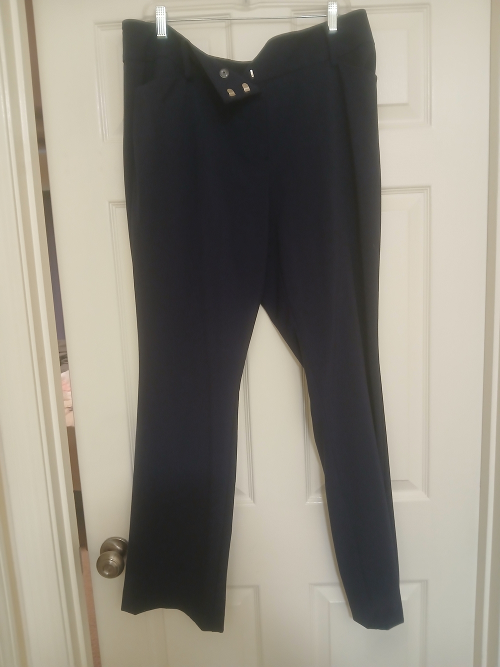 New York & Company Navy Boot Cut Dress Pants